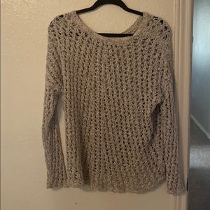 Loose knife white/cream sweater - large